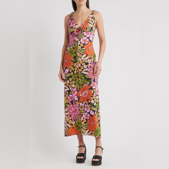 FARM Rio Dresses & Skirts - FARM Rio Colorful Floral Maxi Dress
